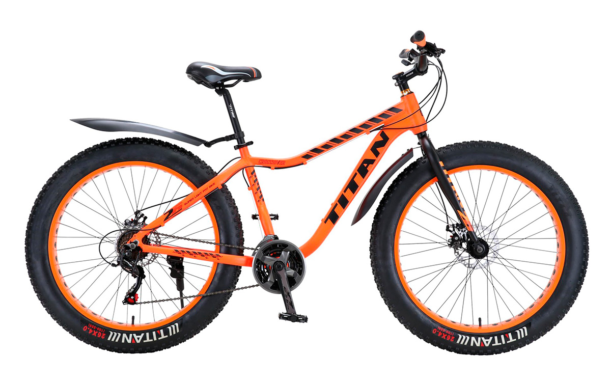 Фотография Велосипед Titan Crossover 26" FT 2021, размер М, Оранжевый